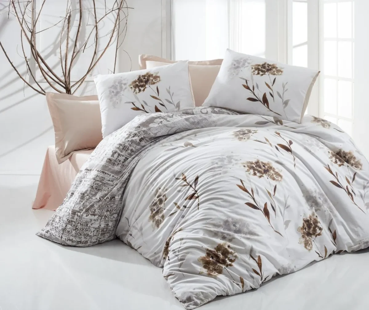 Lenjerie dubla 3 piese bumbac ranforce The Club Cotton Narla