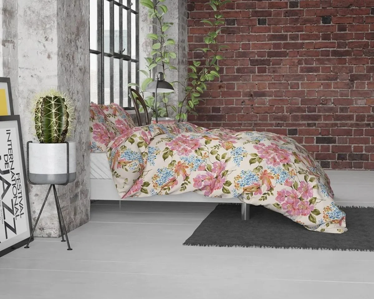 Lenjerie de pat dubla Satin Mystic Pink Dreamhouse 3 piese 200x220 cm bumbac satinat