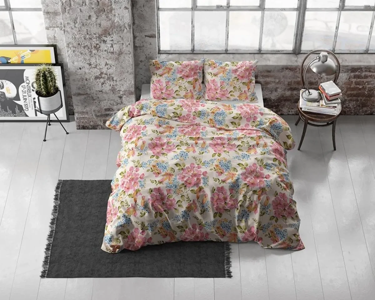 Lenjerie de pat dubla Satin Mystic Pink Dreamhouse 3 piese 200x220 cm bumbac satinat