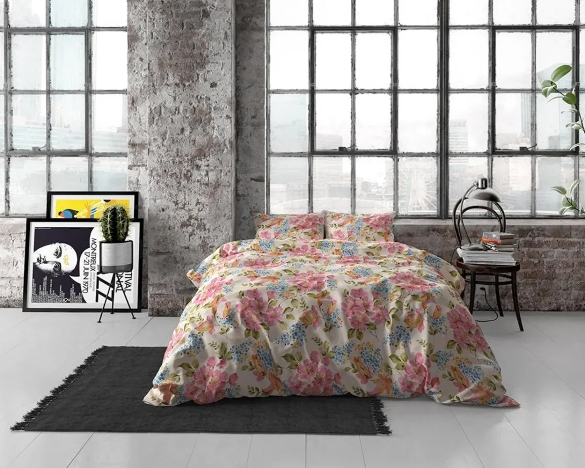 Lenjerie de pat dubla Satin Mystic Pink Dreamhouse 3 piese 200x220 cm bumbac satinat