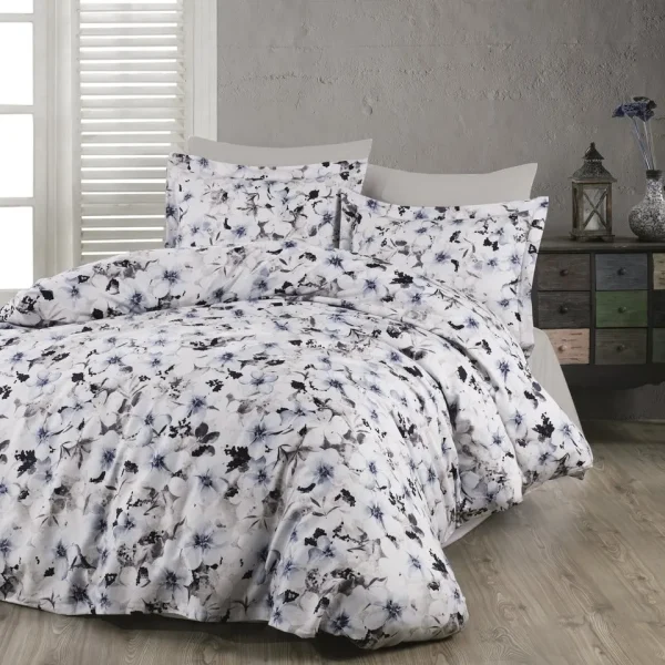 Lenjerie King Size 6 piese bumbac satinat Majoli Home Collection Viola V1