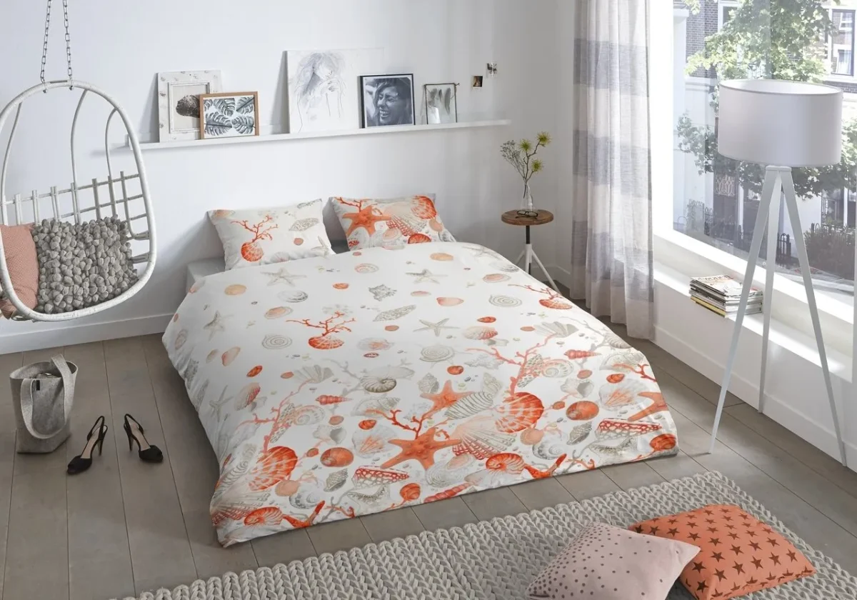 Lenjerie de pat doua persoane 3 piese Good Morning 100% bumbac Shells