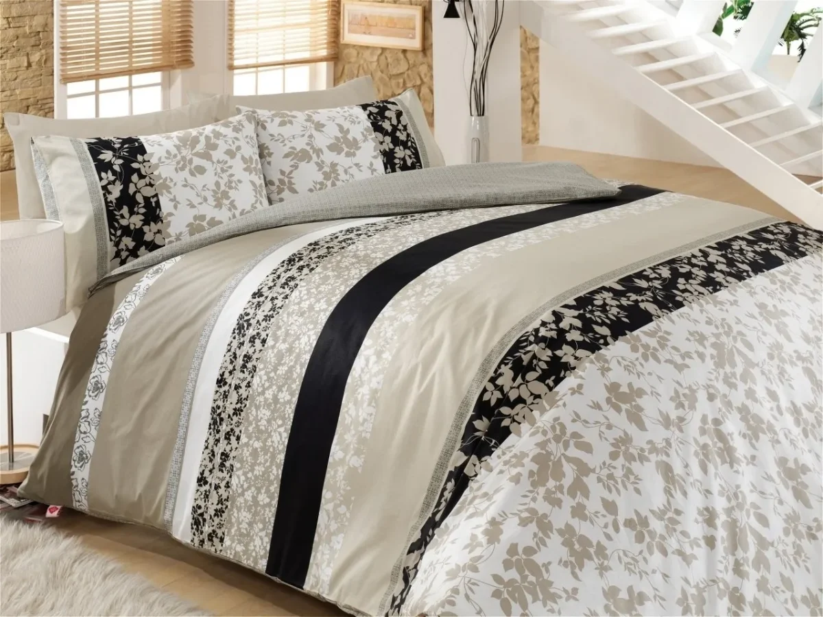 Lenjerie de pat o persoana 3 piese 100% bumbac ranforce Cotton Box Deborah