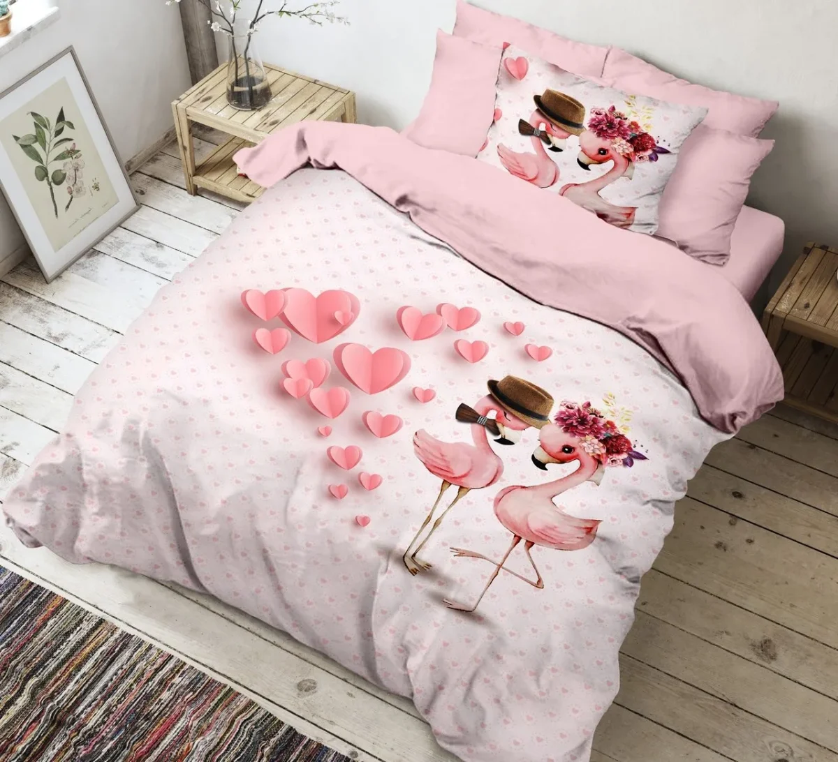 Lenjerie single 3 piese bumbac ranforce The Club Cotton Amoro