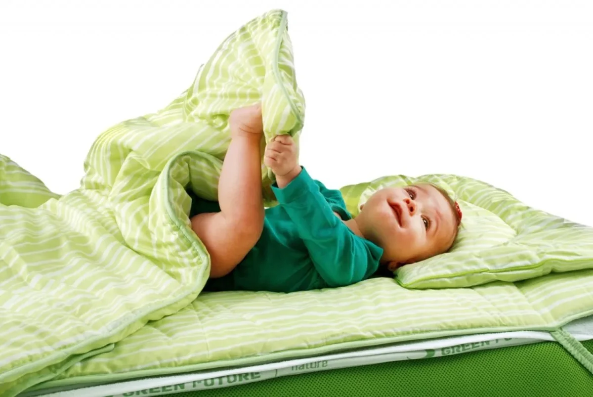 Protectie saltea impermeabila 70x140cm Nature Bamboo Kids Verde
