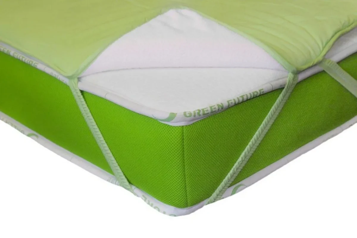 Protectie saltea impermeabila 70x140cm Nature Bamboo Kids Verde