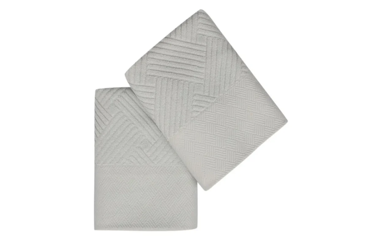 Set 2 prosoape de maini 50x90cm 100% bumbac Saheser Esse Bordur