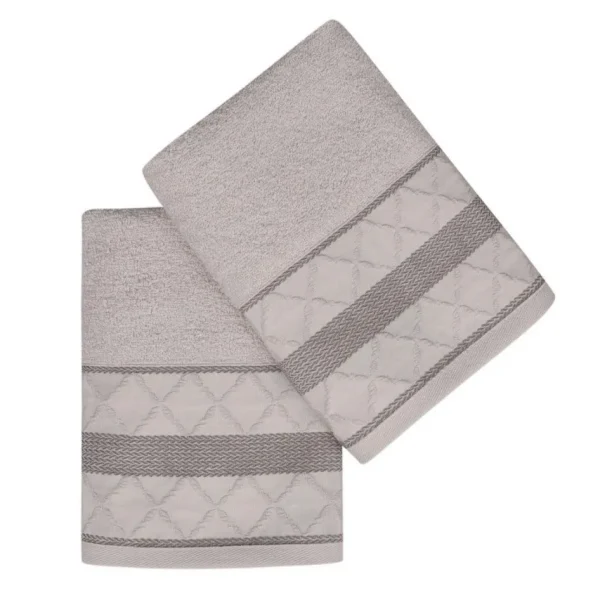 Set 2 prosoape de maini 50x90cm 100% bumbac Soft Kiss Kurdele Baklava