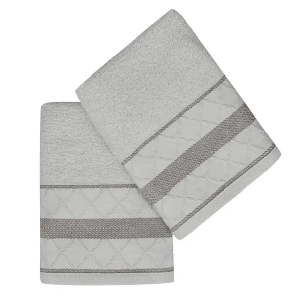 Set 2 prosoape de maini 50x90cm 100% bumbac Soft Kiss Kurdele Baklava