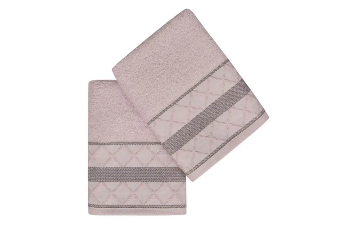 Set 2 prosoape de maini 50x90cm 100% bumbac Soft Kiss Kurdele Baklava