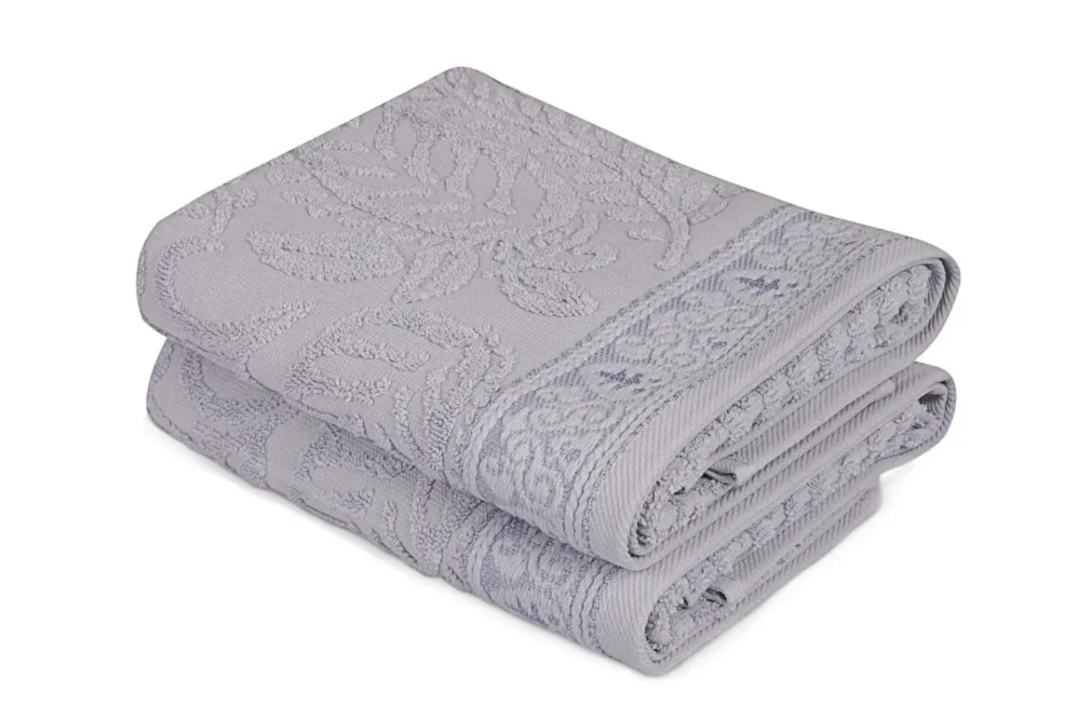 Set 2 prosoape de maini 50x90cm 100% bumbac Soft Kiss Noktalı Şal