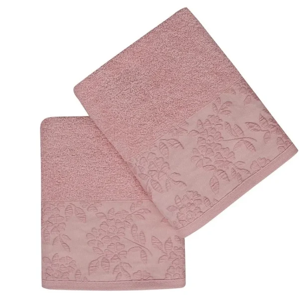 Set 2 prosoape de maini 50x90cm 100% bumbac Soft Kiss Pamela