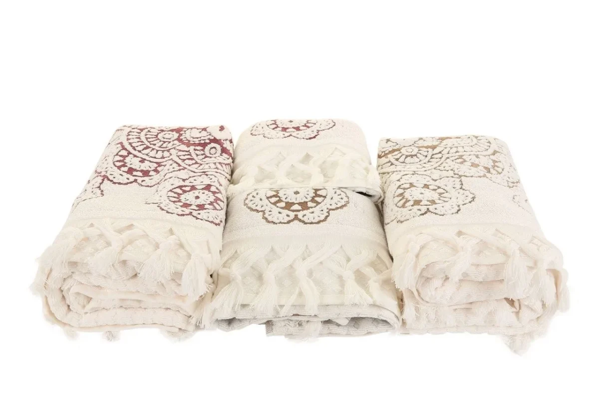 Set 4 prosoape de baie 100% bumbac Marcelo 2 Saheser