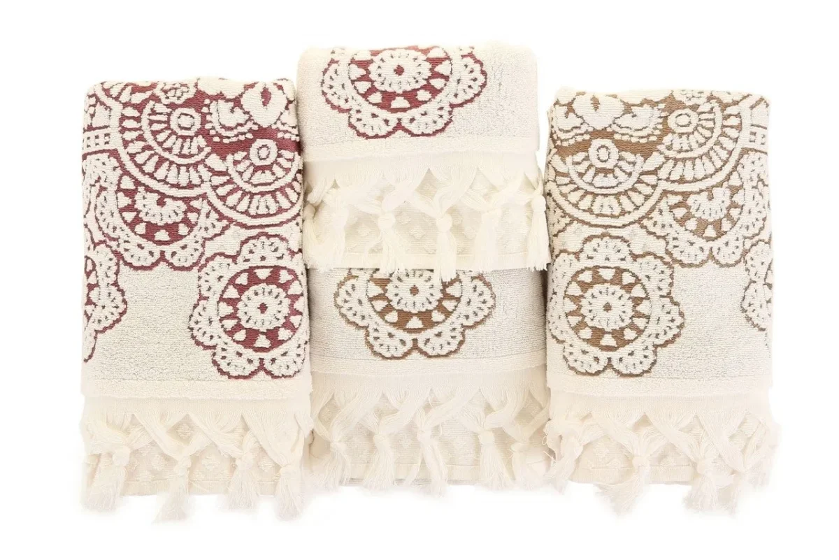Set 4 prosoape de baie 100% bumbac Marcelo 2 Saheser