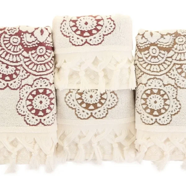 Set 4 prosoape de baie 100% bumbac Marcelo 2 Saheser