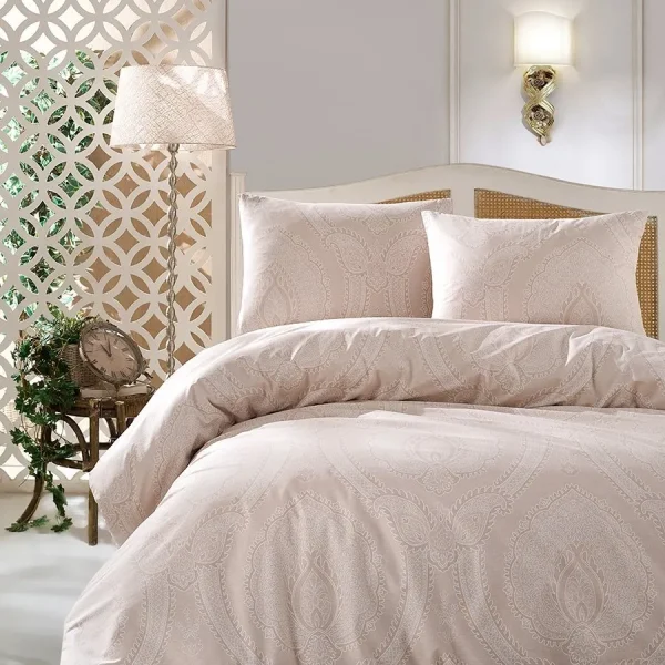 Lenjerie King size DELUXE Ecosse Majesty Vizon