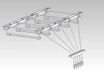 USCATOR DE RUFE METALIC 5 LINII 1.6m