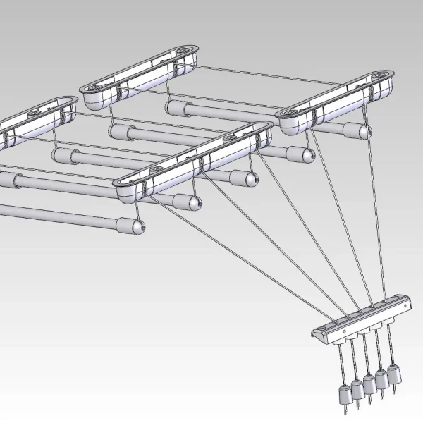 USCATOR DE RUFE METALIC 5 LINII 1.6m