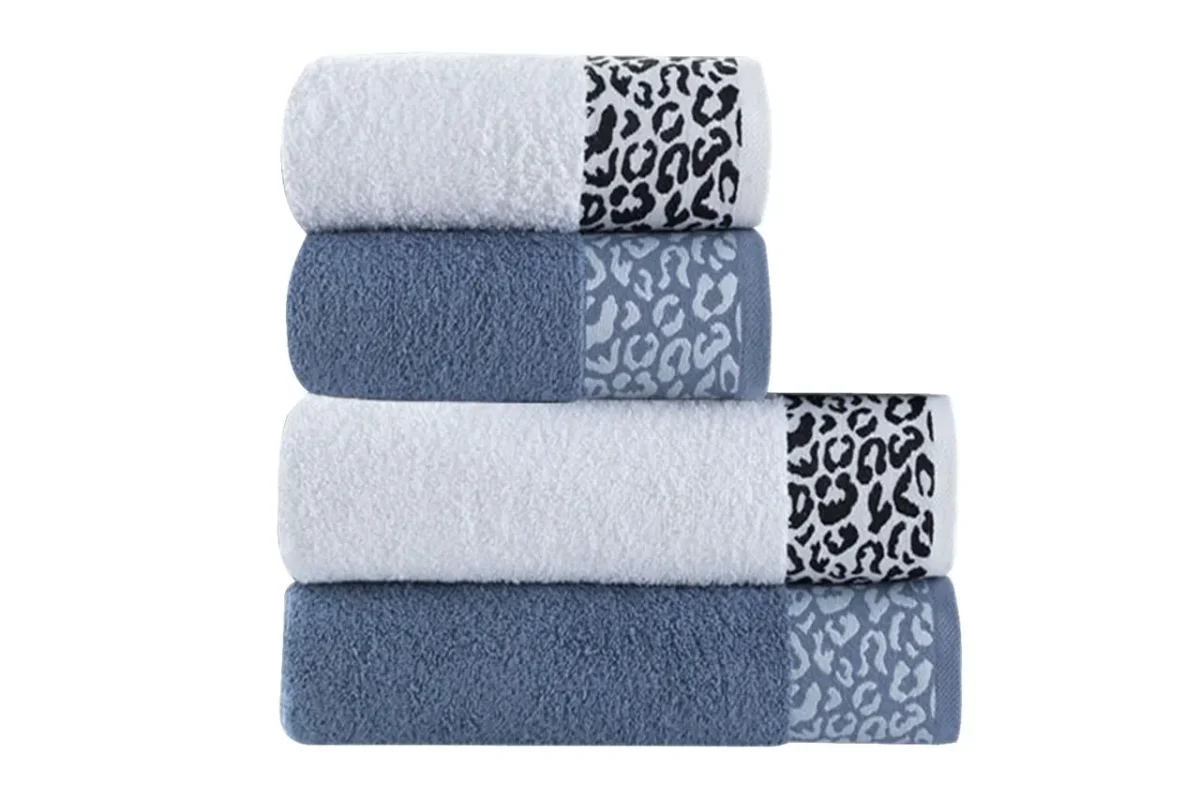 Set 4 prosoape 100% bumbac 420 gsm Bedora Leopard