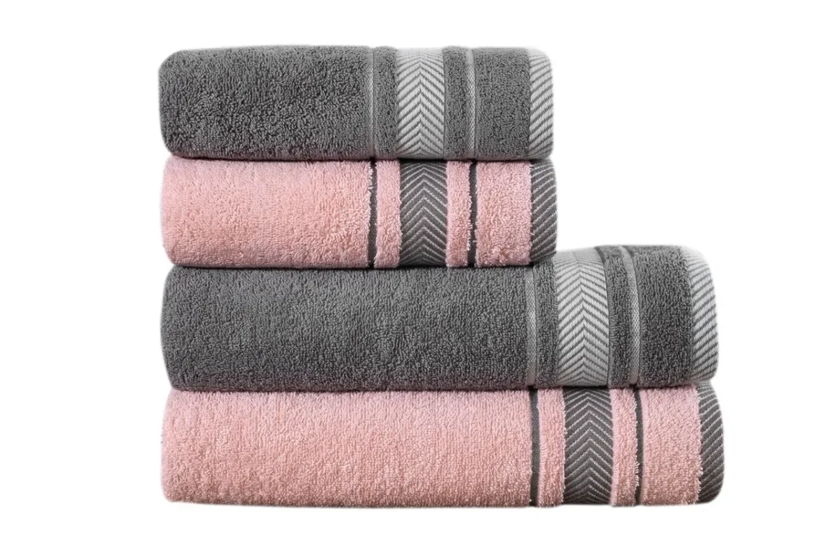 Set 4 prosoape 100% bumbac 420 gsm Bedora Nare