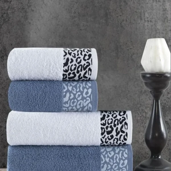 Set 4 prosoape 100% bumbac 420 gsm Bedora Leopard