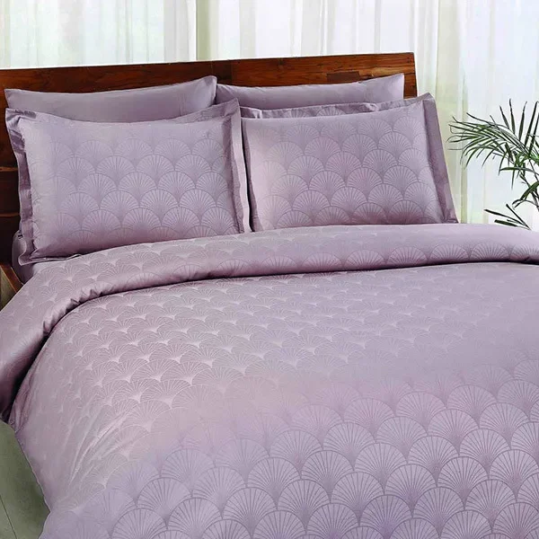 Lenjerie King Size Jacquard 6 piese TAC Cross Lila