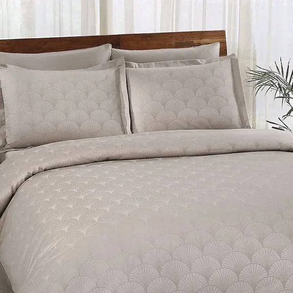 Lenjerie King Size Jacquard 6 piese TAC Cross Vizon
