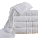 Set 4 Prosoape hoteliere 70x140cm bumbac pakistanez 550gr greek border