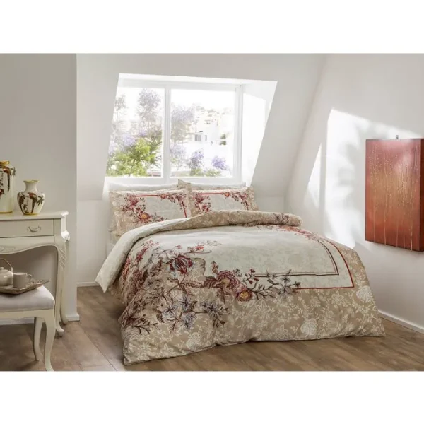 Lenjerie TAC King size 6 piese bumbac dublu satinat Digital Mariela