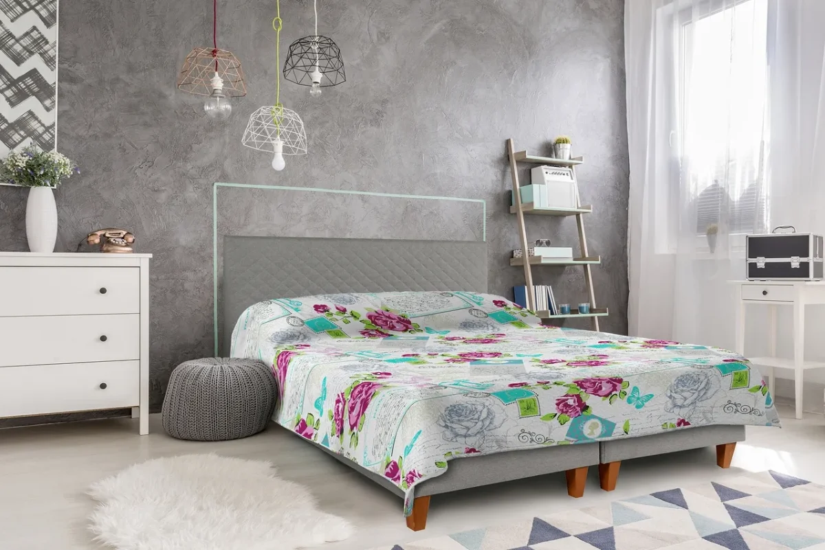 Cuvertura matlasata 2 fete Alcam 210x220cm Rose