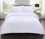 Lenjerie dublă Damasc finet Bedora Bleach White Stripes