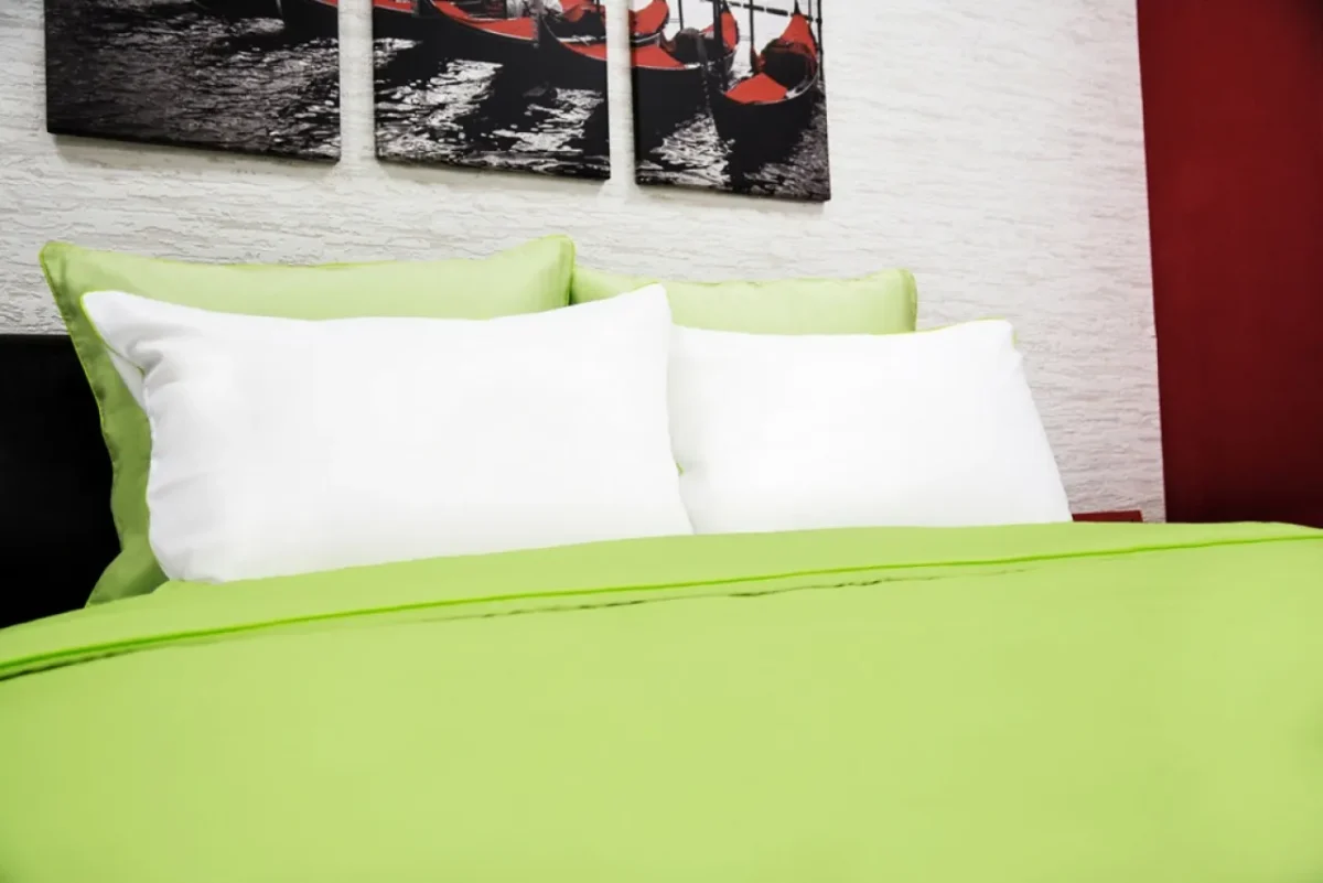 Lenjerie de pat king size Nature 100% Bambus 6 piese verde