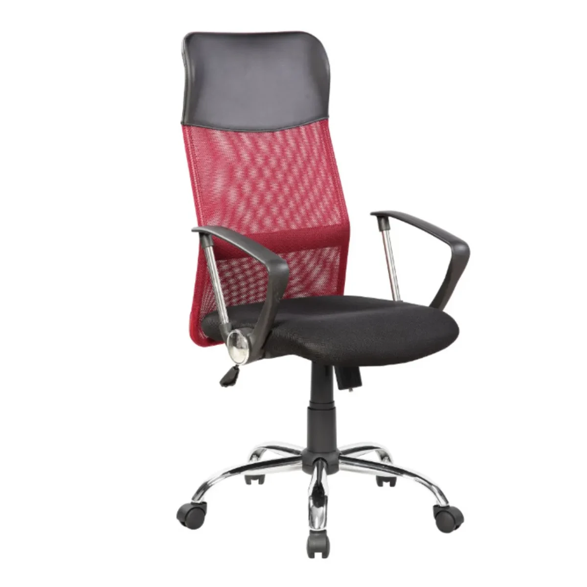 Scaun de birou ergonomic Bedora Lotte Mesh Negru/Rosu