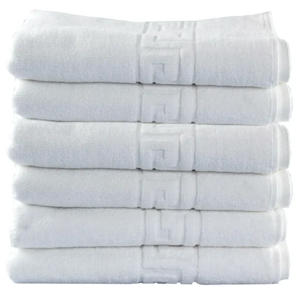 Set 8 Prosoape hoteliere 70x140cm bumbac pakistanez 550gr greek border