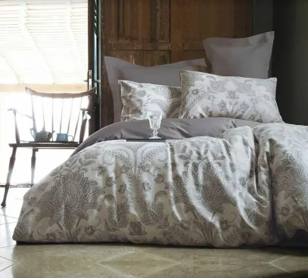 Lenjerie king size 6 piese Issimo Deluxe 100% bumbac satinat Chambord