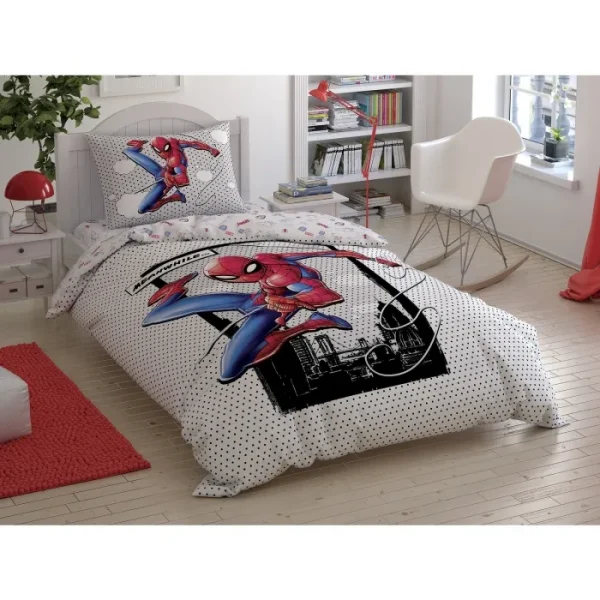 Lenjerie TAC Disney pentru copii 100% bumbac Spiderman Cloudy