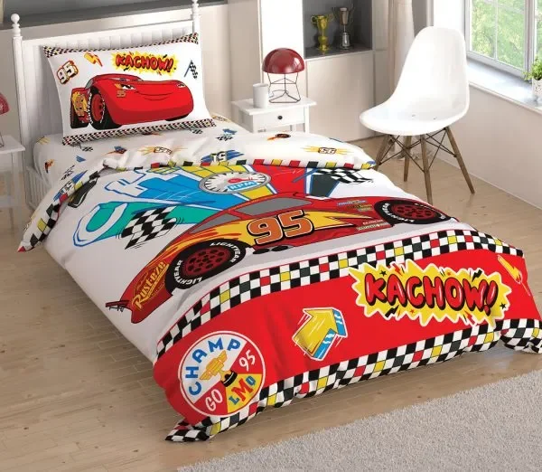 Lenjerie TAC Disney pentru copii 100% bumbac Cars
