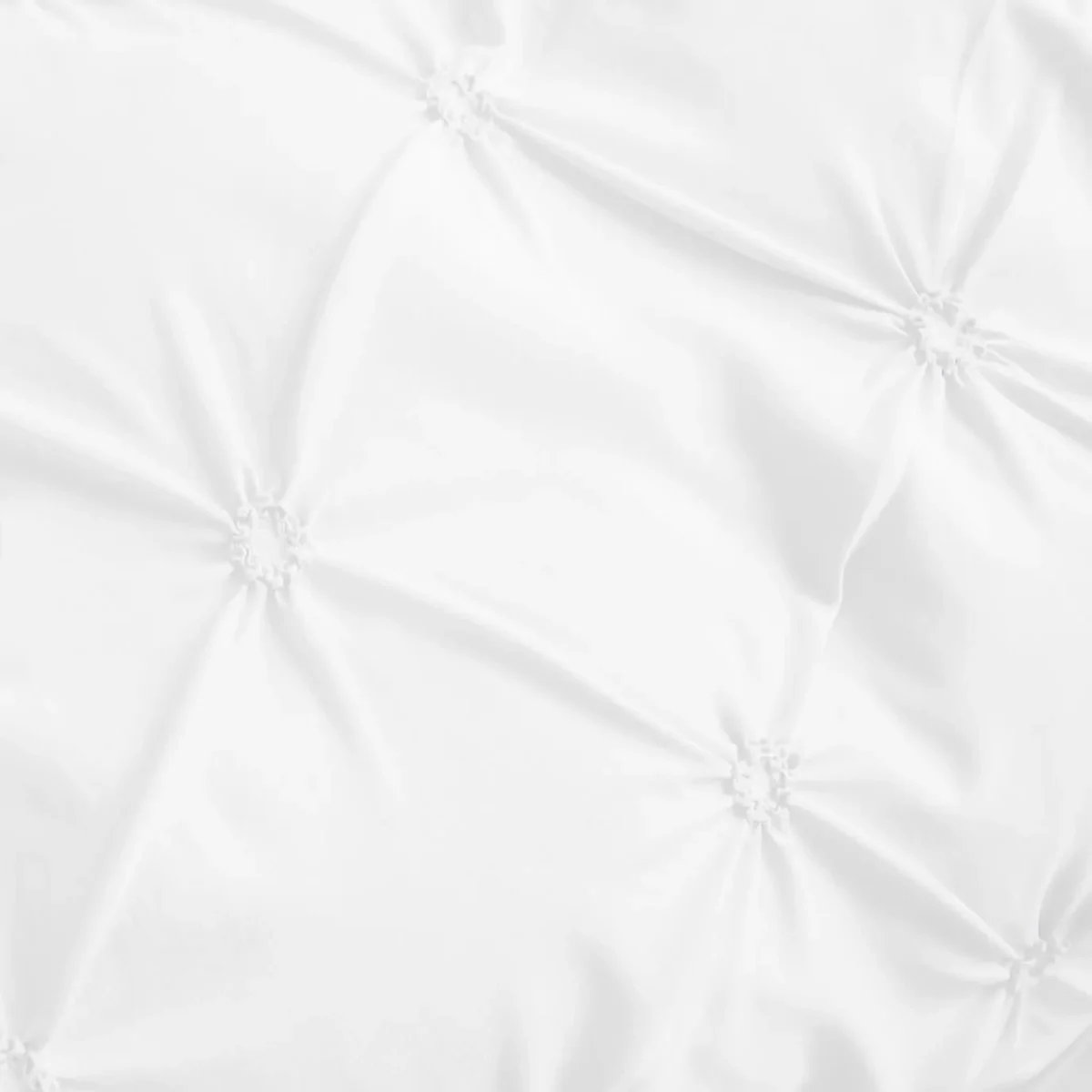 Lenjerie dublă cu pliuri finet Deluxe 6 piese Alb