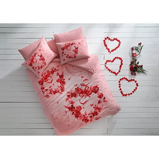 Lenjerie dublă fosforescentă Roses TAC 100% bumbac ranforce
