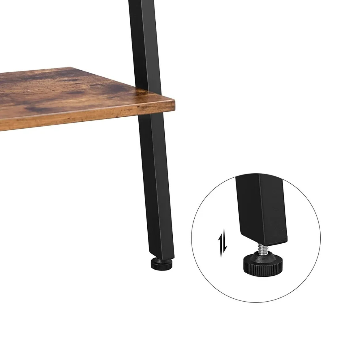Biblioteca Ladder Vasagle 64x35x150cm fier/PAL maro