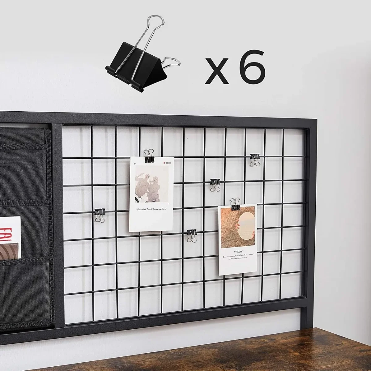 Birou Vasagle 119.5x120.5x60 cm PAL/otel maro antic
