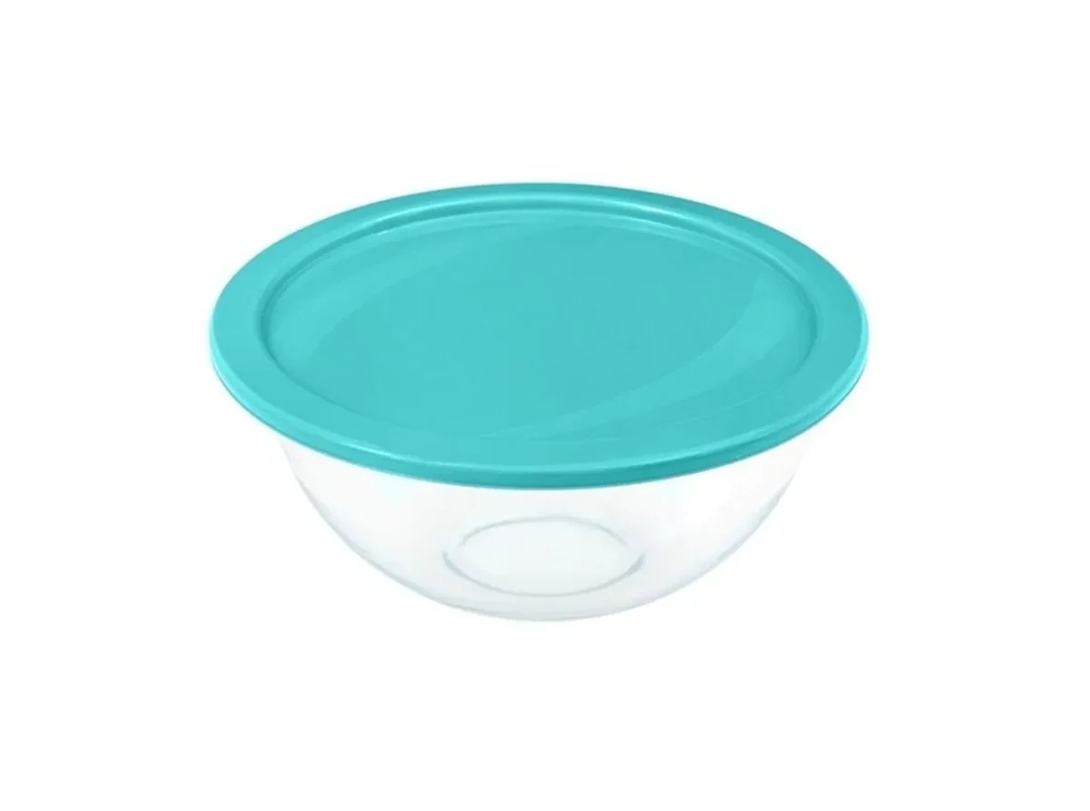 Caserola Marinex 1.5L sticla temperata capac albastru
