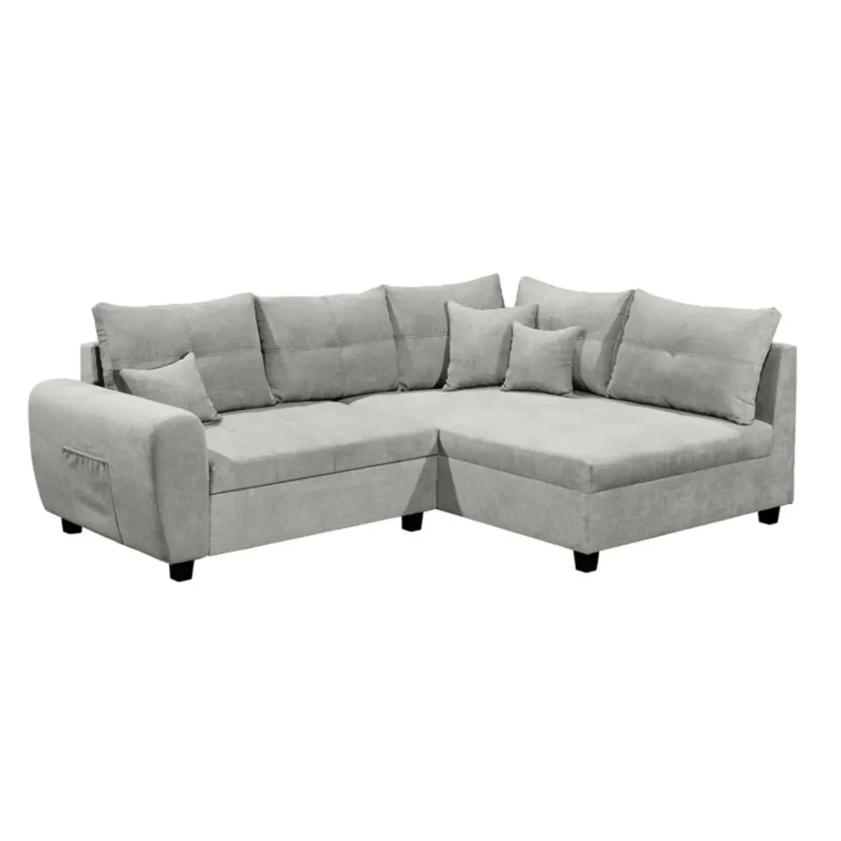 Coltar extensibil dreapta 248x87x176cm Lea Silver 3 locuri