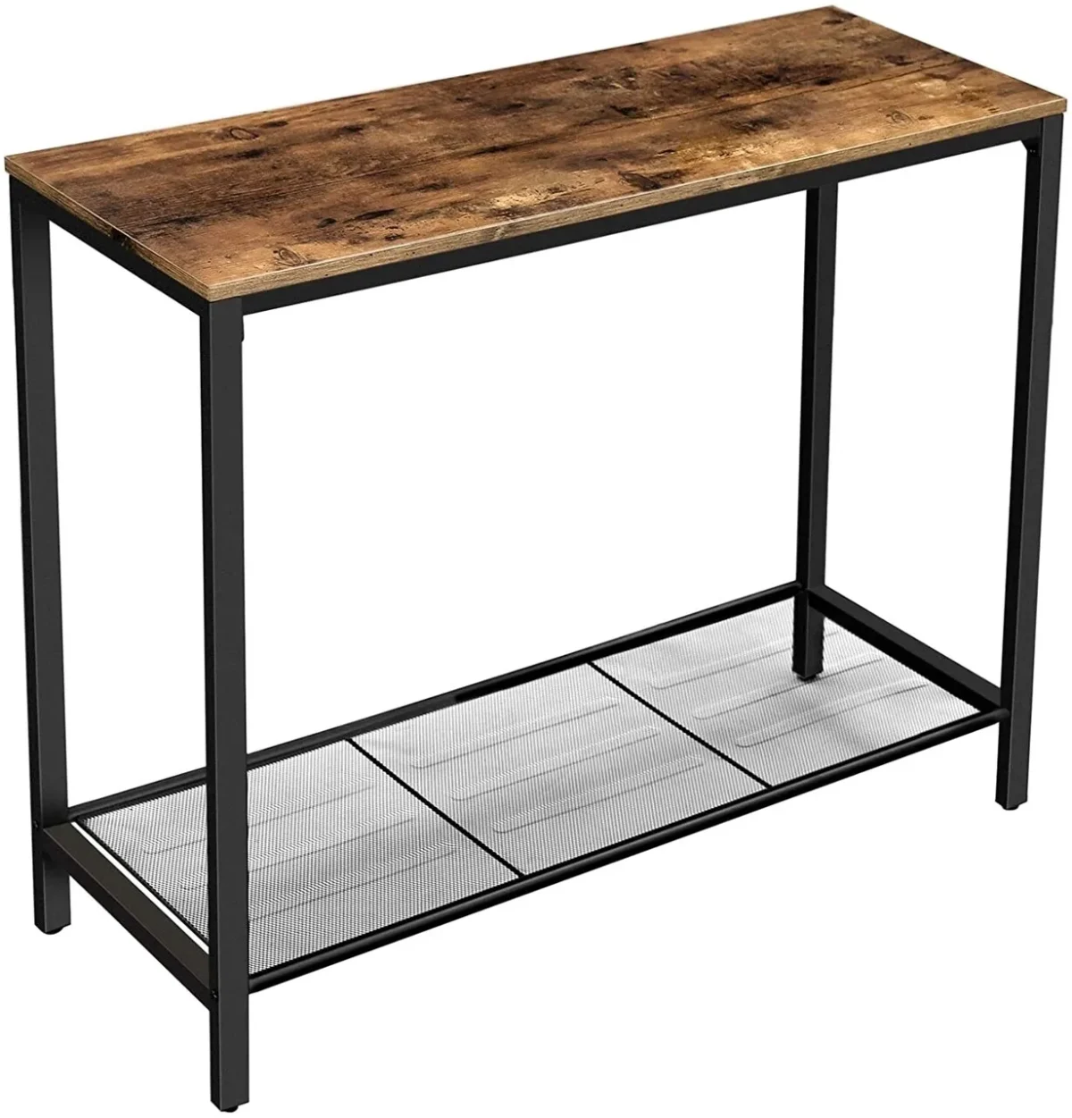 Consola cu 1 raft Vasagle 100x35x80cm otel/PAL maro rustic