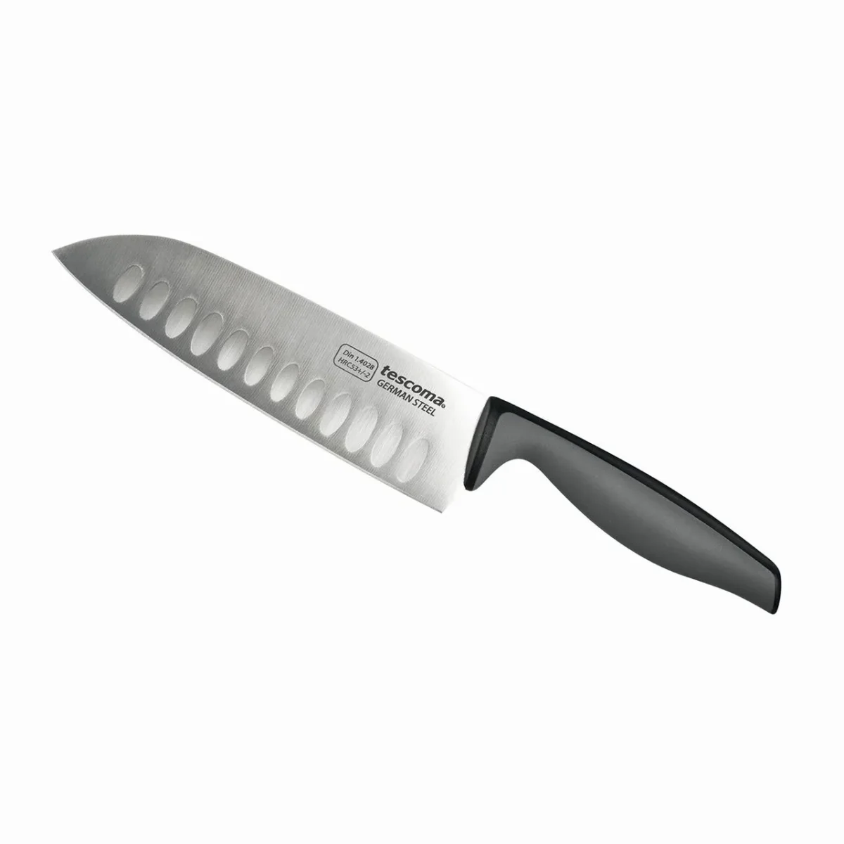Cutit santoku Precioso Tescoma 16cm inox/plastic gri/negru