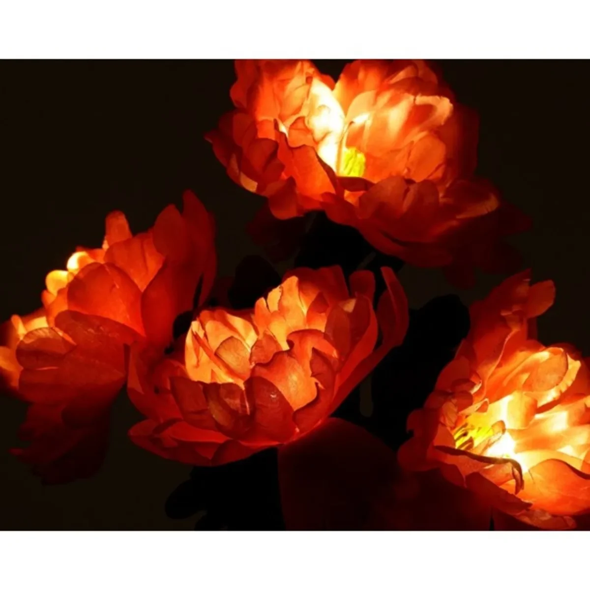Lampa de gradina Flower Lumineo 25x20x63cm 4 led-uri Portocaliu