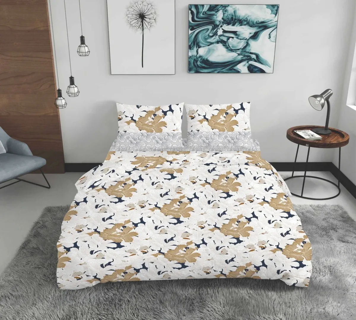 Lenjerie king size Bedora Maira bumbac satinat 4 piese