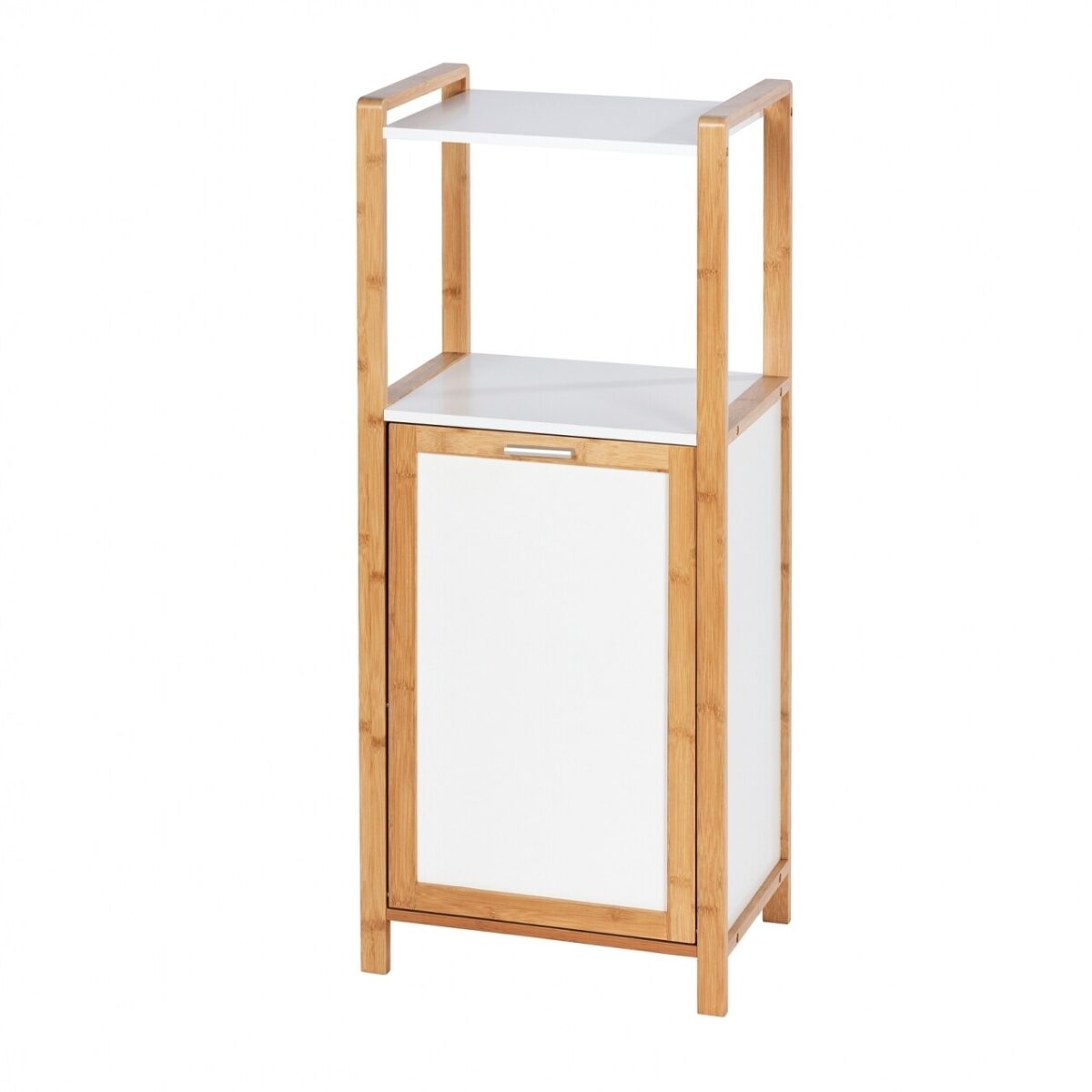 Organizator si cos rufe 2 in 1 Finja Wenko 40x95x30cm bambus alb/natur