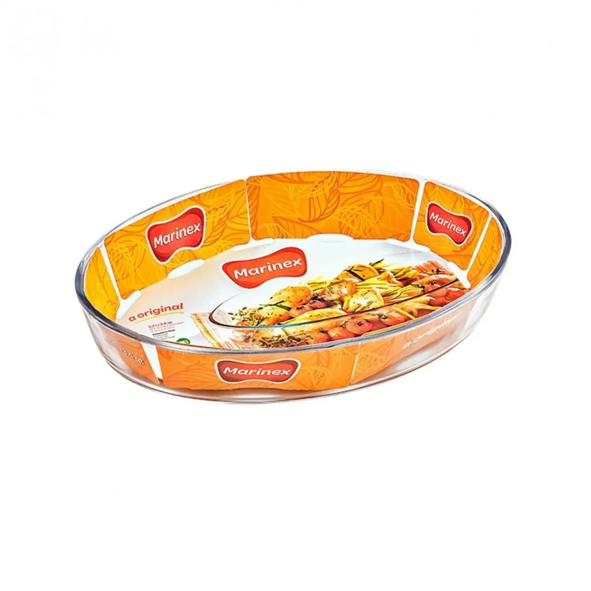 Vas oval Marinex sticla temperata 3.2L
