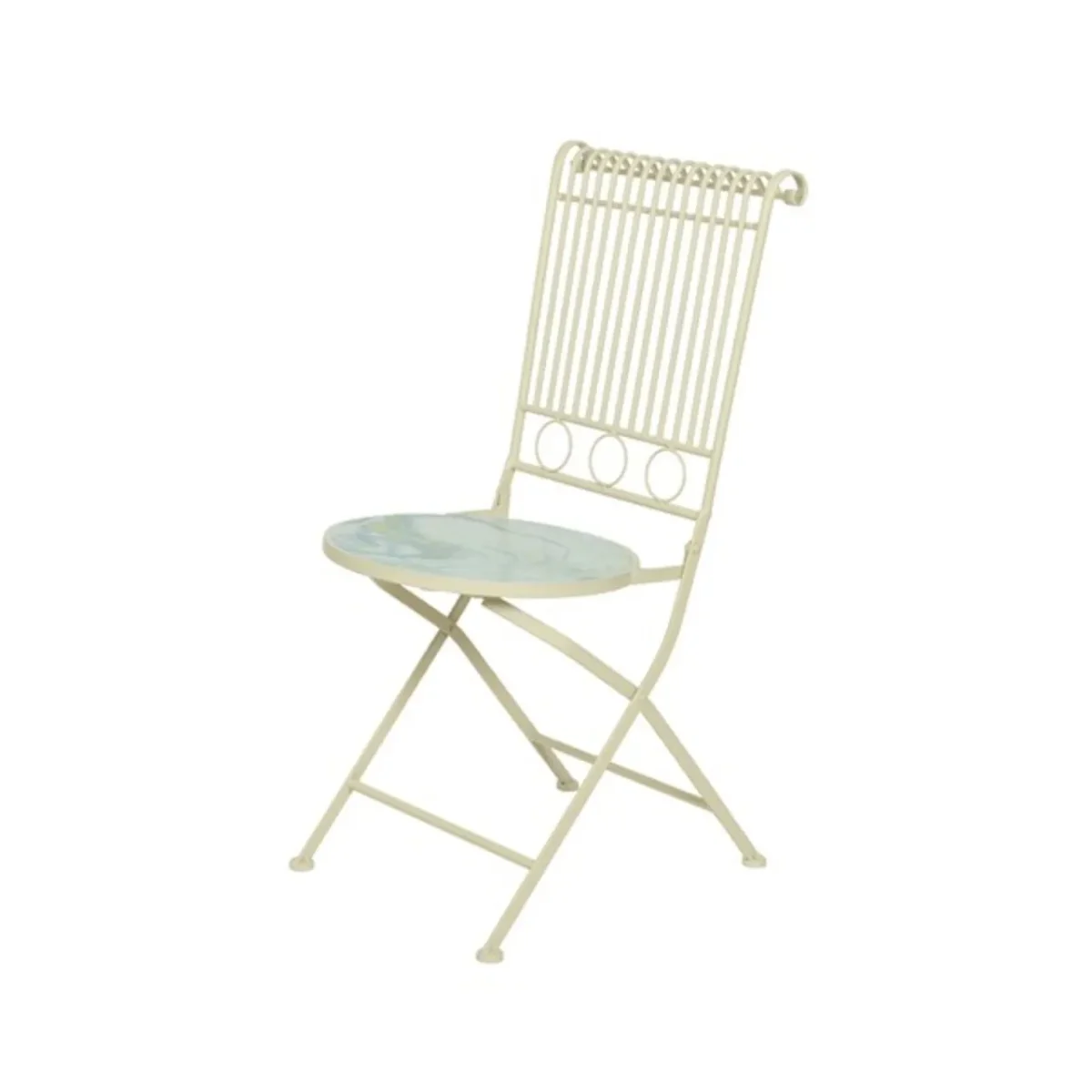 Scaun pentru gradina Aqua Decoris 52x39x90cm crem